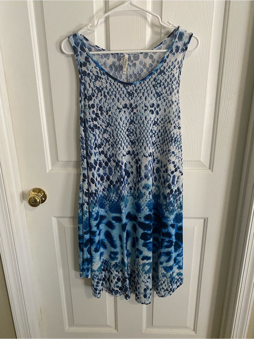 India Boutique Blue Ombre Animal Print Dress